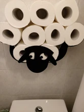 Toilet Roll Holder Sheep Wall Mount Black Metal Toilet Paper Wc Tissue Storage