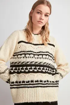 

Trendyol Mesh Detailed Knitwear Sweater TWOAW20KZ1003