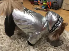 Jumpsuit Pet-Costumes Cotton-Padded Silver-Color Dogs Waterproof Winter Fashion for Hoodie