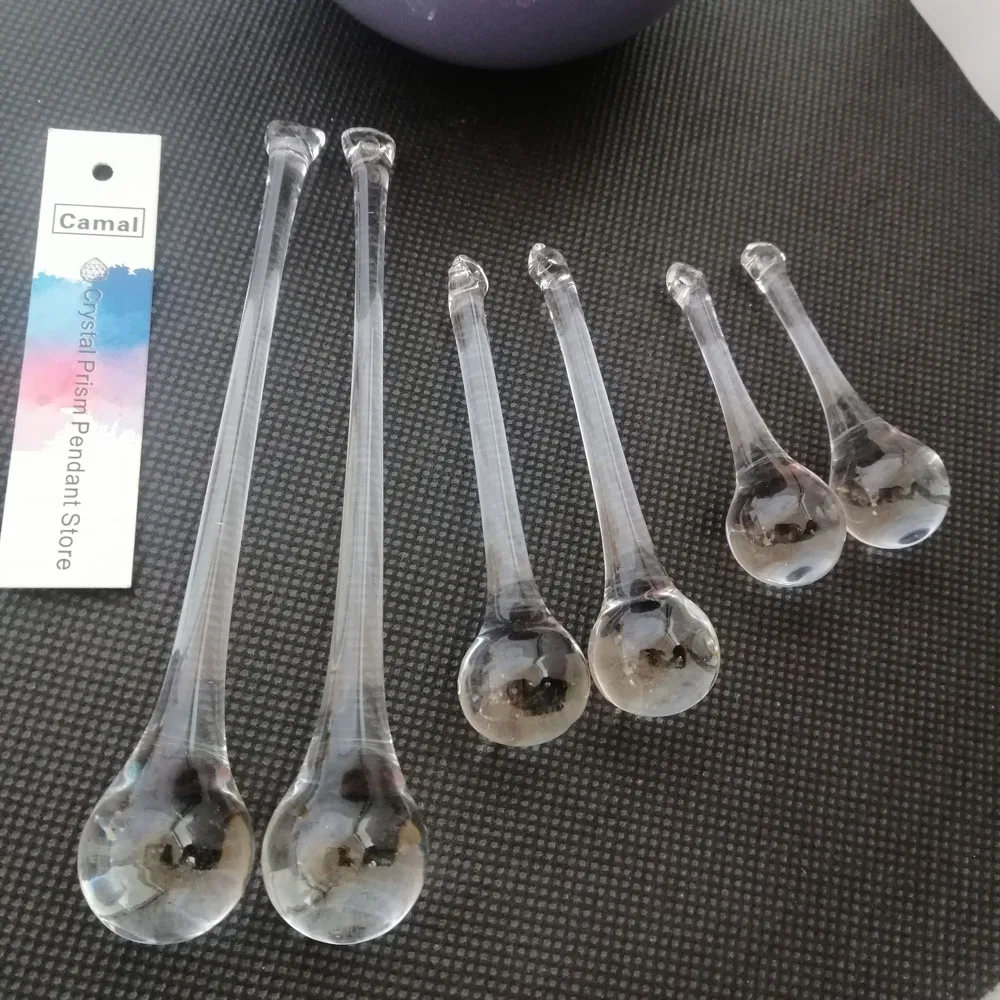 2Pcs 56/74/120mm Waterdrop Raindrop Chandelier Crystal Glass Ceiling Lamp Lighting Pendant Part Hanging Teardrop Prism DIY chandelier crystal drops