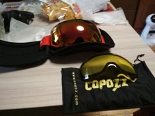 COPOZZ magnético gafas de esquí con cambio rápido de la lente y Set de fundas 100% UV400 protección Anti-niebla Snowboard gafas para los hombres y las mujeres