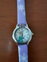 Elsa ver chicas Elsa princesa niños relojes correa de cuero lindo de los niños de dibujos animados relojes de pulsera para regalo para chica niños Relojes