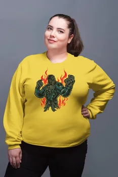 

Angemiel Wear Fighter Göril Yellow Women Sweatshirts