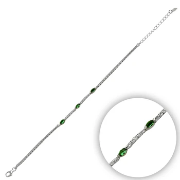 

KUTAYDAN 925 Sterling Silver Zircon Stone Bracelet