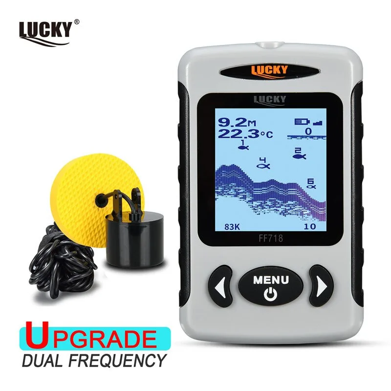 

LUCKY FF-718D Portable Fish Finder wired fish finder two-frequency 200/83 kHz fish finder fishfinder 100 m