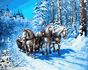 

Painting by numbers GX 8289 Russian troika 40*50