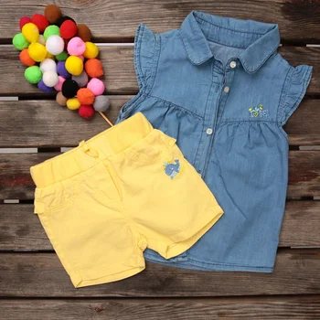 

ebebek Overdo Summer Baby Girl Whale Embroidered Shirt Short Set