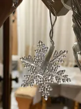 Led-String-Lights Christmas-Snowflakes Holiday Party Waterproof Connectable Wave