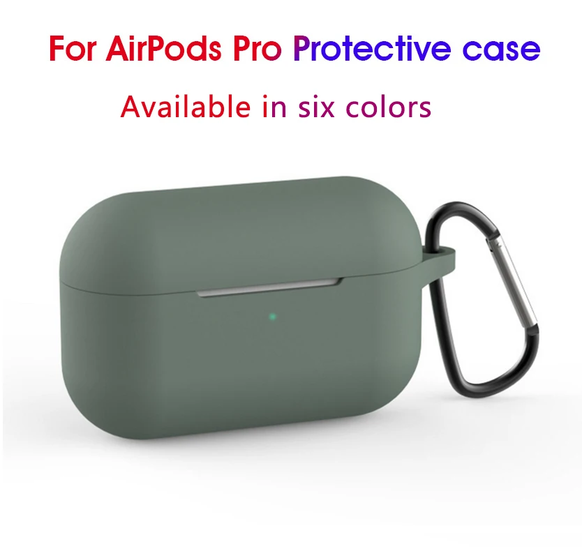 

For Airpods Pro New Style Soft Silicone Case Anti-fall Protective Cover Wireless Bluetooth Earphone Case Available in 6 Colors
