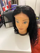 Pelucas de encaje Frontal de onda de encaje profundo para mujer, pelucas de cabello humano peruano con cierre de encaje 4x4, rizado profundo, prearrancado