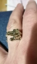 Anillos ajustables Kinitial para mujer, 1 Uds., color bronce antiguo, negro, cachorro de perro salchicha, Animal, 3D