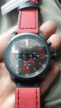 CURREN – reloj de pulsera deportivo para hombre, a prueba de agua, de cuarzo, militar, de cuero genuino, masculino