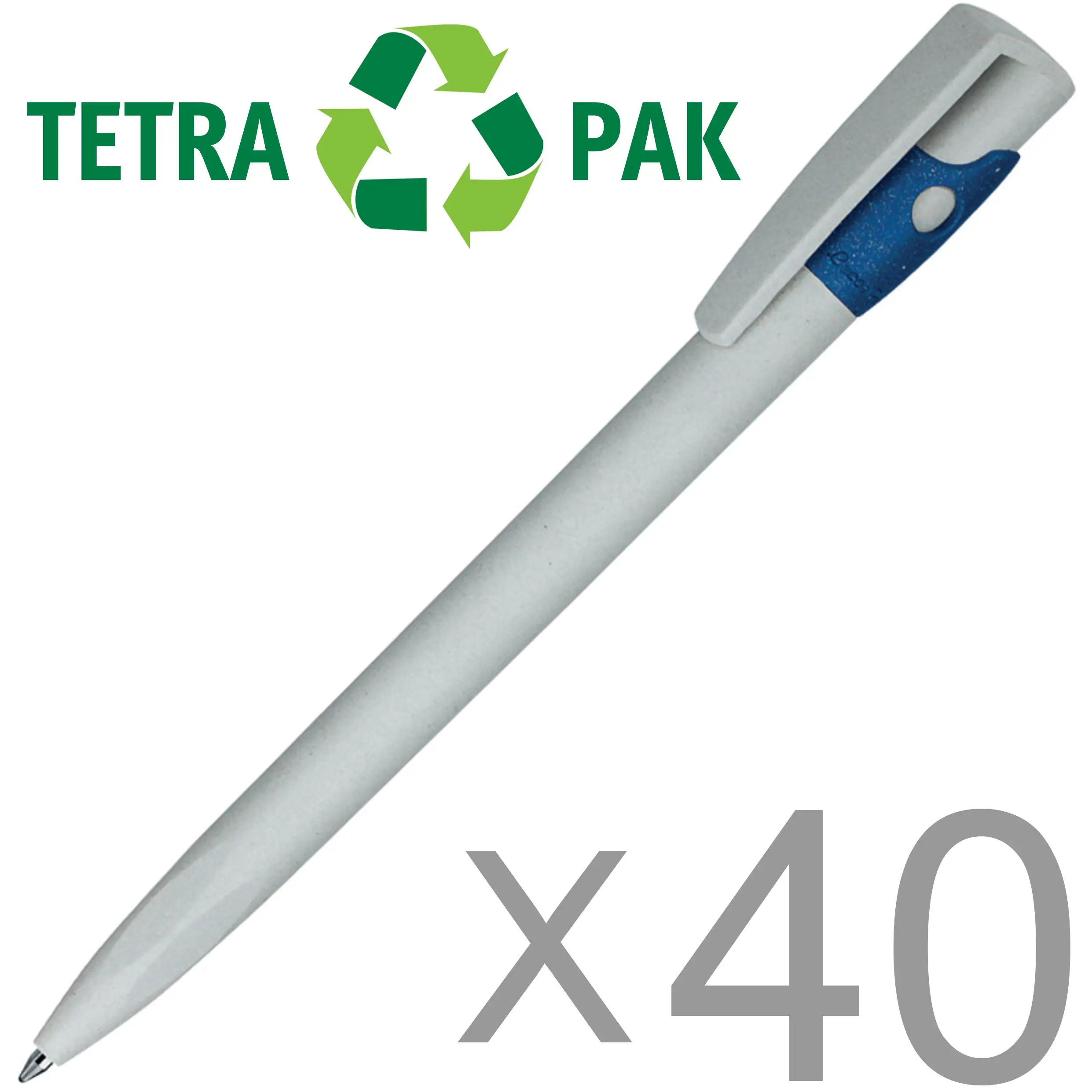 Эко ручки из Tetra Pak (лот 40 штук) | Канцтовары для офиса и дома