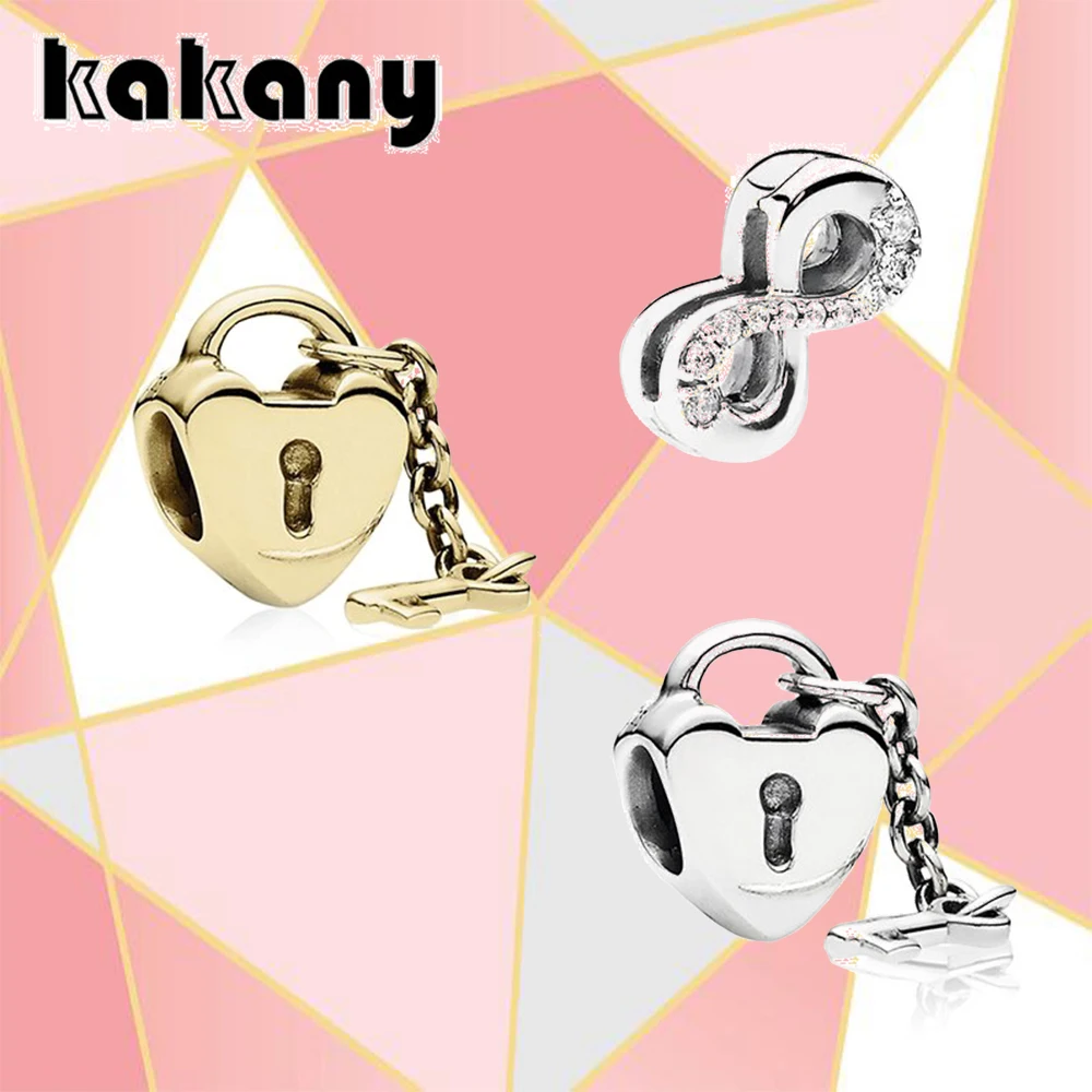 

High Quality S925 Sterling Silver Heart-shaped Beaded Suitable For Female Key Chain Bracelet And Necklace Fashion Diy Jewelry