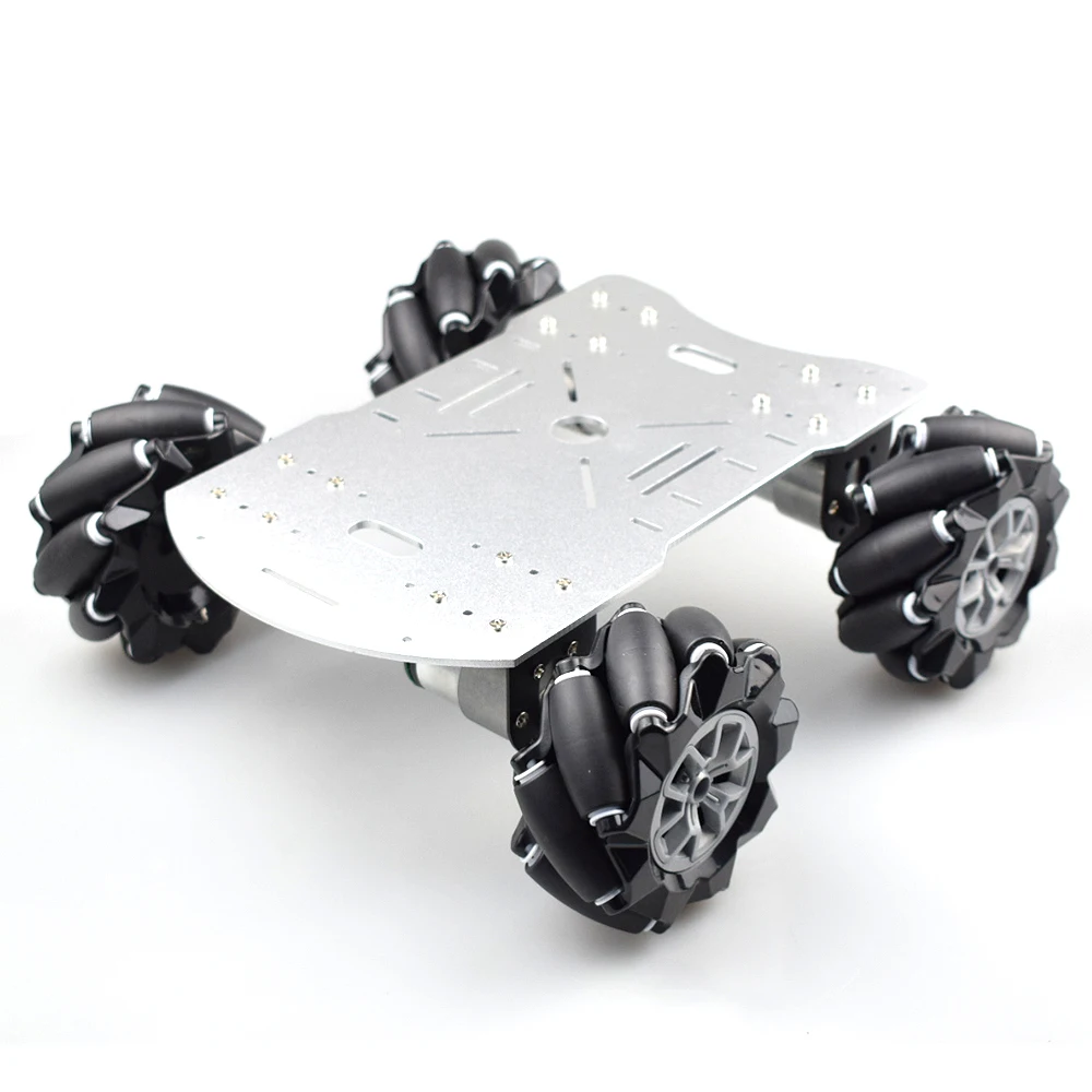 Moebius 4WD 96mm Mecanum Wheel Robot Car Chassis Kit with DC 12V Encoder Motor for Arduino Raspberry Pi DIY Project STEM Toy