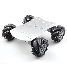 Moebius 4WD 97mm Mecanum Wheel Robot Car Chassis Kit with DC 12V Encoder Motor for Arduino Raspberry Pi DIY Project STEM Toy