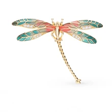 Серебряная брошь с фианитами и эмалью SUNLIGHT проба 925