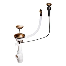 Клапан-автомат для моек Omoikiri A-02-AB-1(Диаметр сливной решетки 89 мм, перелив, нержавеющая сталь