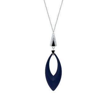 

Silver Pendant with ceramics, enamel and cubic zirconium sunlight sample 925