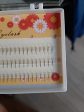 Kimcci-pestañas 3D individuales de cilios, pestañas naturales de visón para extensiones, 120 manojos, maquillaje negro, pestañas postizas