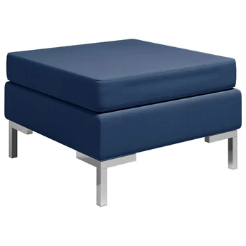 

Footrest modular with blue sofa cushion fabric
