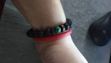 Pulsera de madera de Lava de piedra volcánica para hombre y mujer, pulsera de cuentas de 8mm, cadena para la muñeca de Buda tibetano, pulseras de regalo de joyería