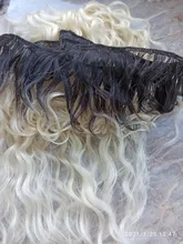 Anjo Plus RYLAI-extensiones de pelo rizado mechones, pelo sintético, 300g, para cabeza completa, 26-30 pulgadas, negro, marrón, degradado