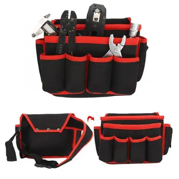 

Portable Multifunctional Electrician Tool Bag 600D Waist Bag Storage Tools of for Hardware Repair Tool Waist Bag Organizer