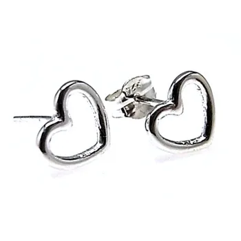 

Sterling silver earrings heart 925m openwork [AB4416]