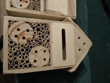 Casa de insectos de madera para jardín, refugio de abejas para insectos, caja de decoración para exteriores