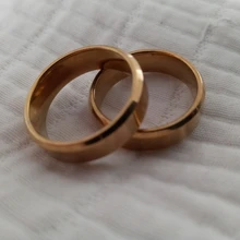 Anillo de acero inoxidable de 6mm para hombre y mujer, sortijas de dedo Color oro, joyería de boda, regalo