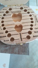 Caja de madera para guardar los dientes de los bebés, Organizador para recoger los dientes de la leche, caja en español e inglés