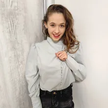 Turtleneck Blouse Puff-Sleeve White Shirt Ladies Top OOTN Office Elegant Casual Solid