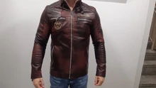 Ucrazy-Casaca de cuero desgastado para hombre, chaqueta de imitación con cuello alto estilo clásico, casual, prendas de vestir de marca para otoño e invierno, 2020