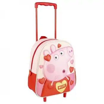 

Children's trolley backpack 3D Glitter Peppa Pig