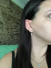 ROXI 100% de Plata de Ley 925 Punk remache pequeño pendientes de aro abierto Cubic Zirconia pendientes para las mujeres joyería de moda regalos