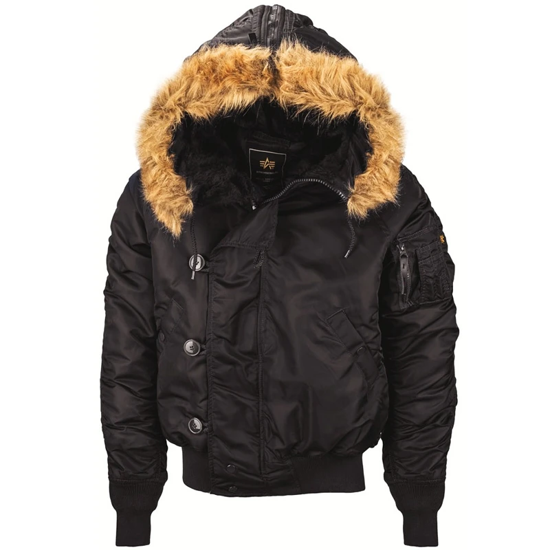 Куртка пилот Alpha Industries N-2B Flight Jacket Black | Мужская одежда