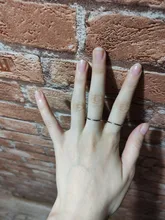 MANGOSKY-Anillo de titanio fino para dedo, anillo de oro de 1MM, 1 Uds., venta al por mayor