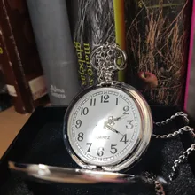 Reloj de bolsillo de cuarzo para hombre y mujer, colgante, collar, reloj de bolsillo con cadena, regalo, novedad