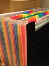 24-capa grande bolsa de documento Arco Iris acordeón A4 clasificación de documentos herramienta de negocios expandiendo carpetas de archivos de presentación de los productos
