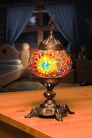 Turkish Handmade different color mosaic table lamps