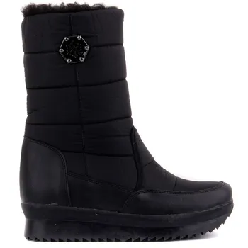 

Moxee-Black Color Zipper Female Boots