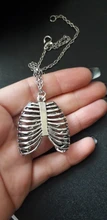 Collar de pecho anatómico para hombre, jaula de costilla humana, esqueleto colgante, moda novedosa, joyería de biología médica Vintage para hombre 2019