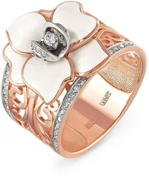 

Kabarovsky ring with 34 diamonds in red gold