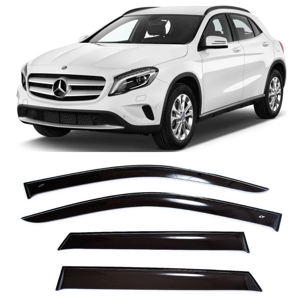 Дефлекторы окон Cobra Tuning M32814 на авто Mercedes Benz GLA-Class X156 2013-2019 4 шт./комп. ветровики от