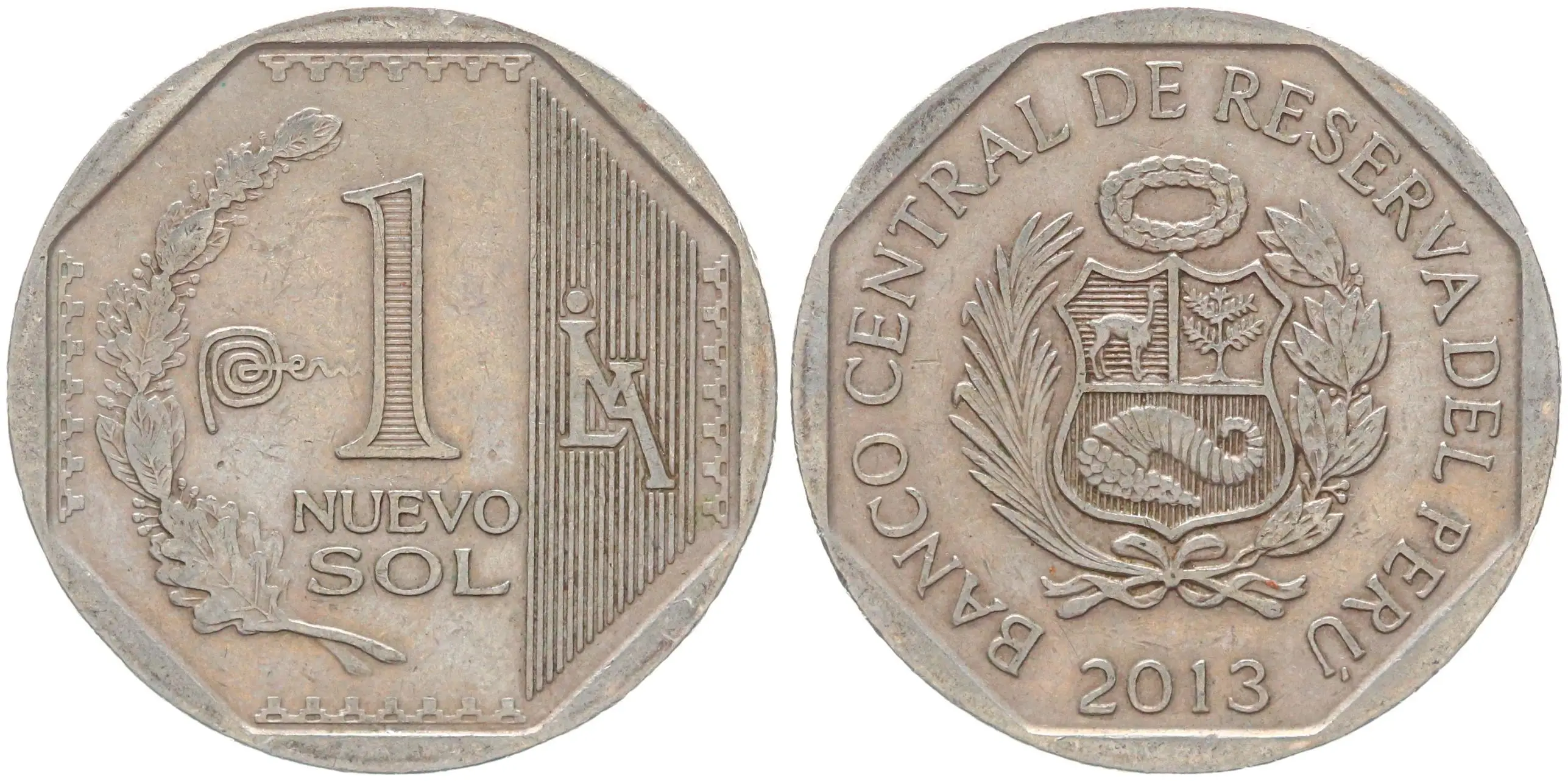 Peru 1 new salt 2013 year KM #366 |