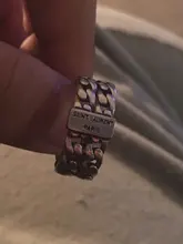 HUANZHI 2020 humano cara multicapa anillos con letras Irregular Cadena de plata tibetana Retro anillo estilo Punk joyería para hombres y mujeres