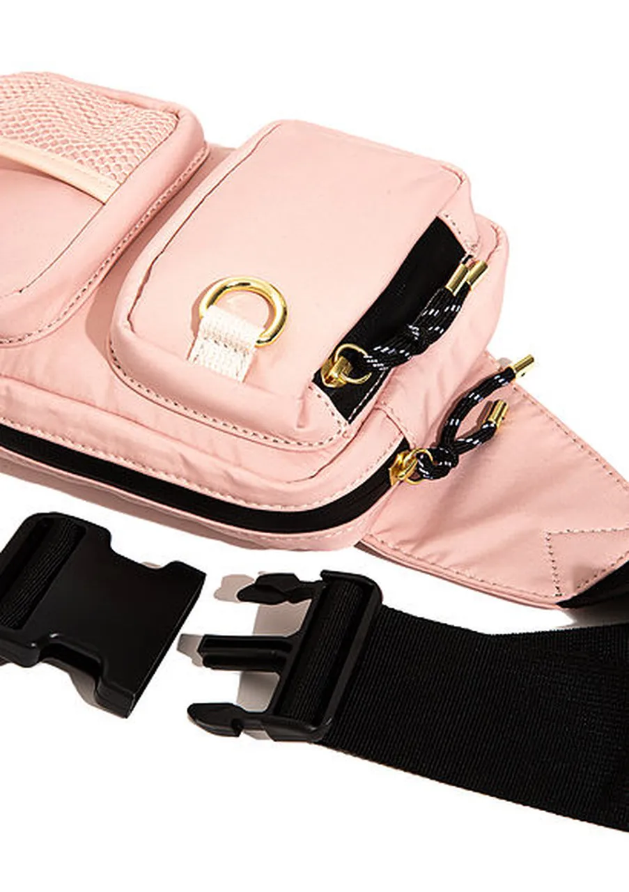 Pocket Detailed Pink Waist Bag