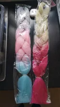 Hywamply 24 tamaño gigante sintético trenza extensión de pelo de Ombre Africana trenzado de archivo adjunto para giro caja trenzas nuevo Color