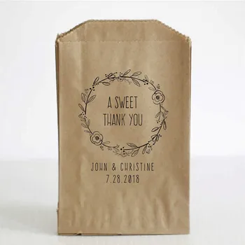 

Personalize Wedding Favor Bags Candy Buffet Popcorn Bar Rehearsal Dinner Cookie bag Engagement Treat bags Merchandise Paper bags